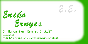 eniko ernyes business card